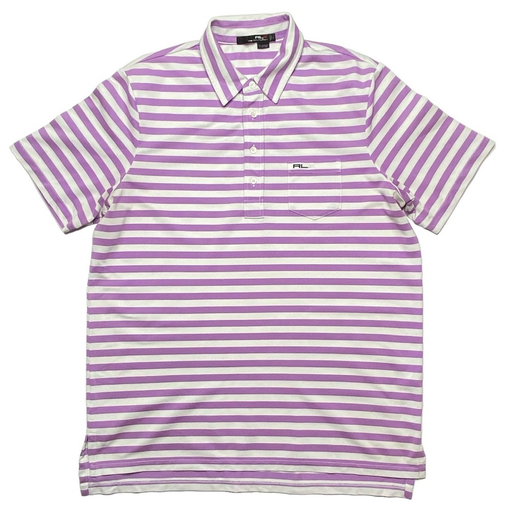 RLX RALPH LAUREN Purple Stripe Golf Shirt